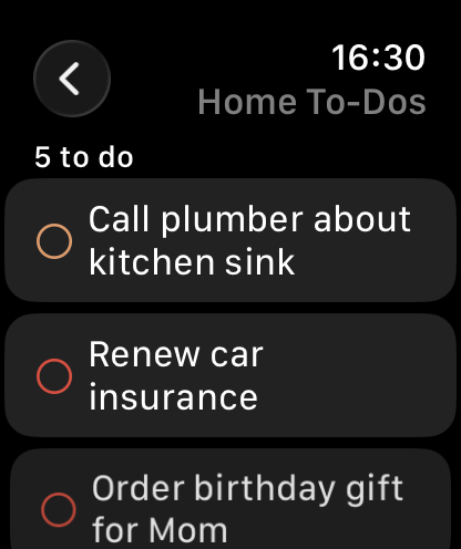 Watch To-Dos